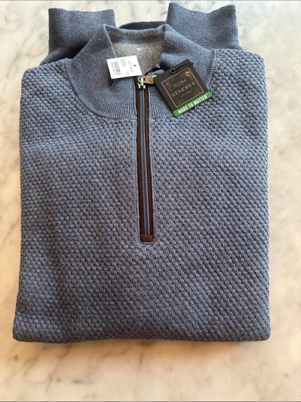 Jos.A. Bank Reserve, Quarter Zip Sweater. NWT. XXL